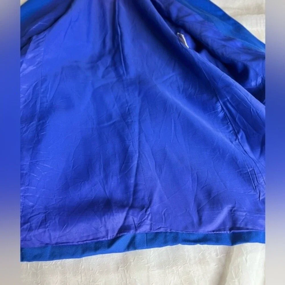 Vintage CHRISTIAN DIOR the Suit Women’s Royal Blue Size 10 100% Wool